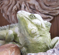 Iguana sculpture by Haydn Larson